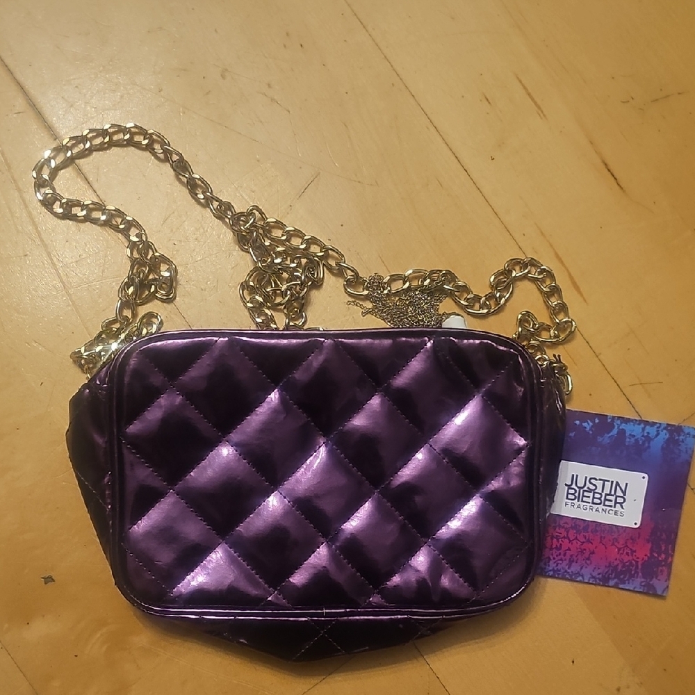 Justin Bieber Metallic Purple Crossbody Bag